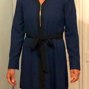Express navy blue and black womens dress XS